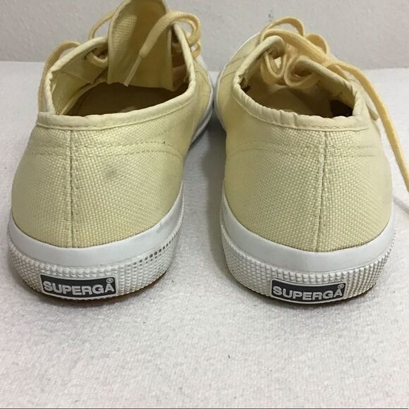 SUPERGA Yellow Classic Sneakers Good Condition Size 10 Unisex - Picture 5 of 9
